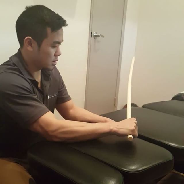Broomstick rotations or Pronation and supination of the arm.Another wrist mobilization and a strengthening exercise I use as part of my wrist sequence.  Supination is the motion similar to if you were to try and scoop up some water with your hand and have a drink or to tighten a screwdriver (Righty tighty). Pronation is the opposite motion.Using a broomstick perform this action in a SLOW and controlled setting and you&;ll feel your forearms working hard. The more midline to the stick you are grabbing the easier the movement.  The closer to the end you grab, the more resistance you will feel.  This happens because you are changing the centre of gravity of the object.  Do sets of 20 reps for both arms and enjoy your bulletproof wrists.                     series